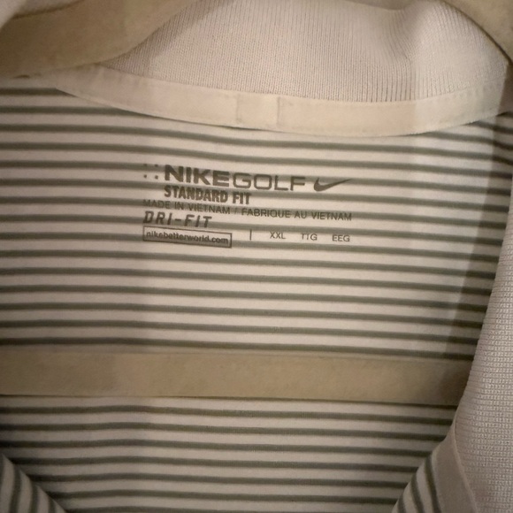Nike Men's Polo Shirt - Black and White Stripes - Picture 3 of 3